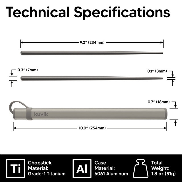 Kuvik Titanium Chopsticks - Kuvik