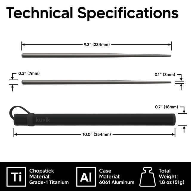Kuvik Titanium Chopsticks - Kuvik