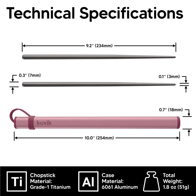 Kuvik Titanium Chopsticks - Kuvik