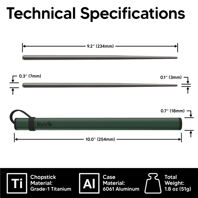 Kuvik Titanium Chopsticks