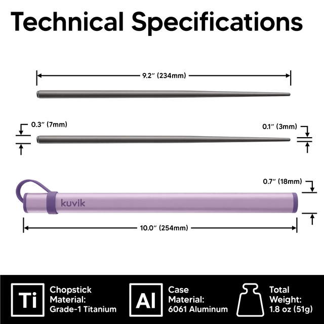 Kuvik Titanium Chopsticks - Kuvik