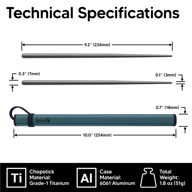 Kuvik Titanium Chopsticks - Kuvik