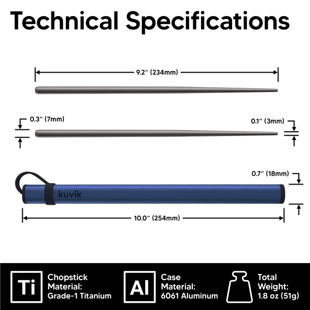 Kuvik Titanium Chopsticks - Kuvik