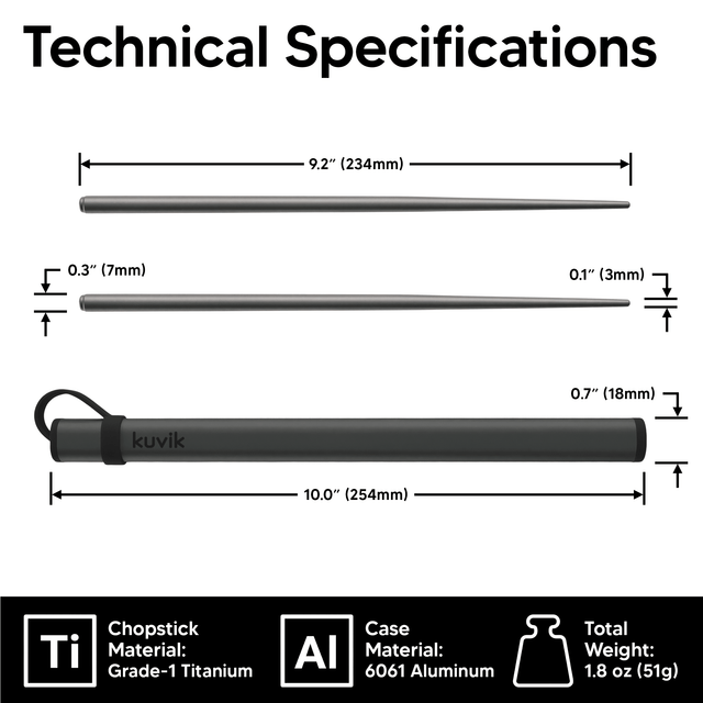 Kuvik Titanium Chopsticks - Kuvik