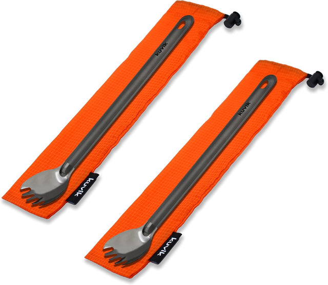 Kuvik Titanium Long Handle Spork 2 - Pack - Kuvik