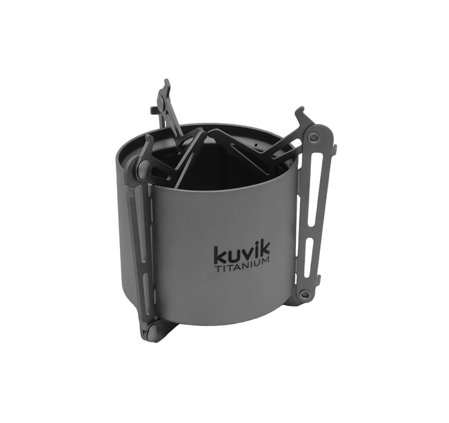 Kuvik Titanium Siphon Alcohol Stove with Folding Legs - kuvik