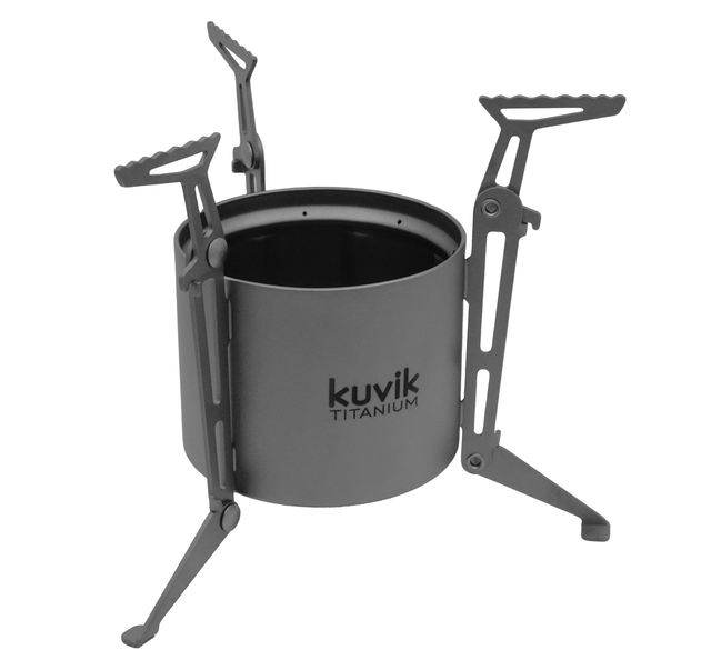 Kuvik Titanium Siphon Alcohol Stove with Folding Legs - kuvik